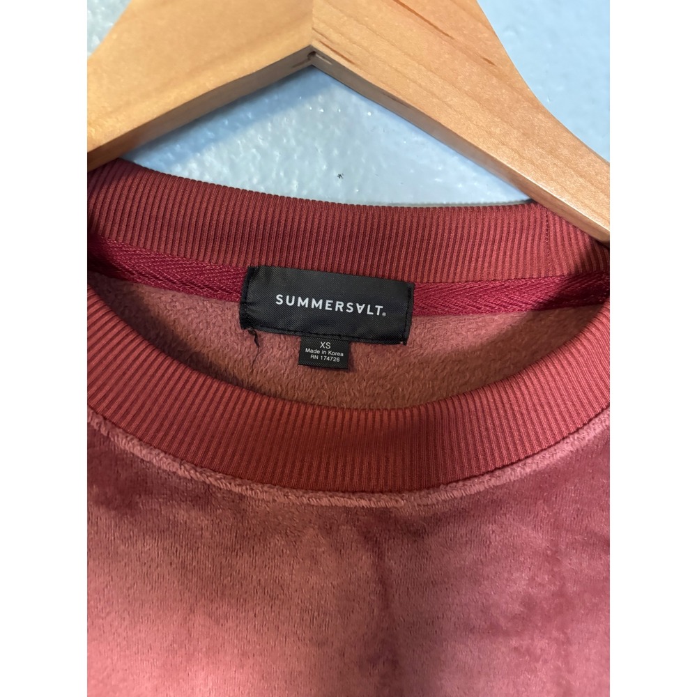 Summersalt The‎ Plush Velour Relaxed Crew Sweatshirt Rosewood Size XS - Picture 3 of 9